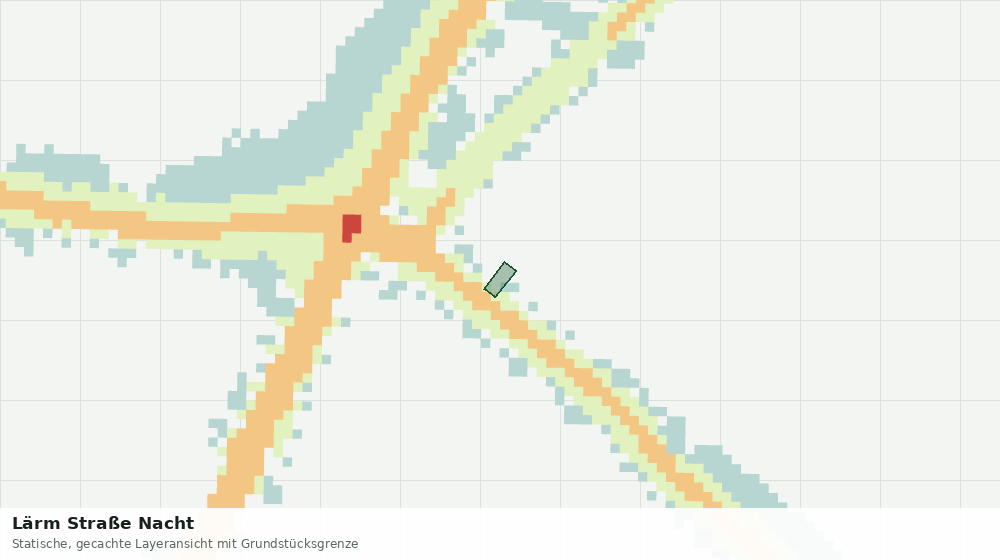 Statische Kartenansicht: Lärm Straße Nacht