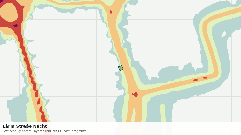 Statische Kartenansicht: Lärm Straße Nacht