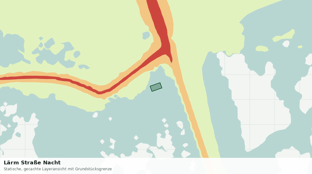 Statische Kartenansicht: Lärm Straße Nacht
