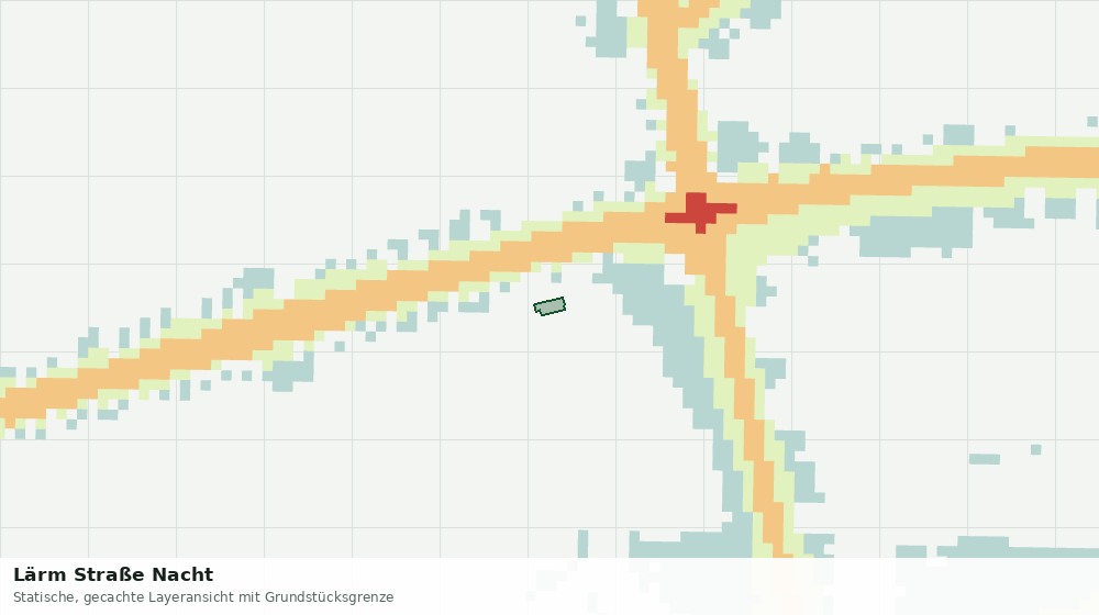 Statische Kartenansicht: Lärm Straße Nacht