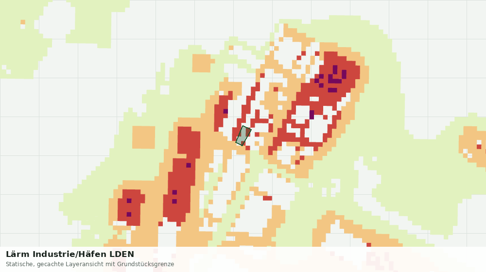 Statische Kartenansicht: Lärm Industrie/Häfen LDEN