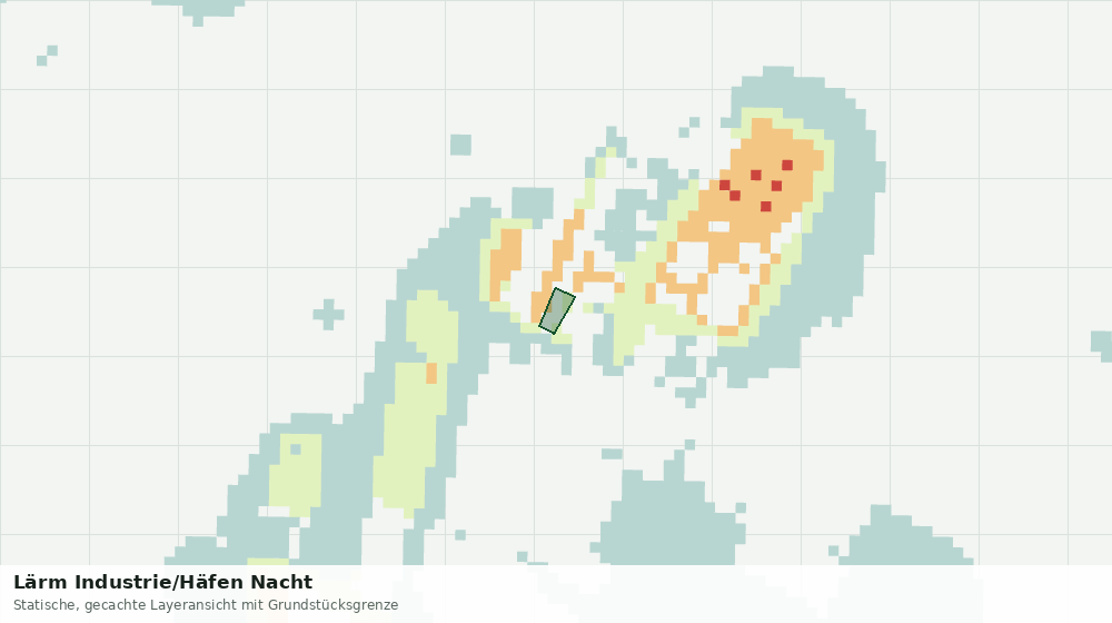 Statische Kartenansicht: Lärm Industrie/Häfen Nacht