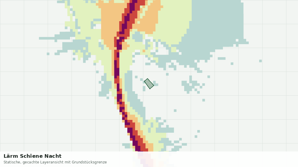 Statische Kartenansicht: Lärm Schiene Nacht