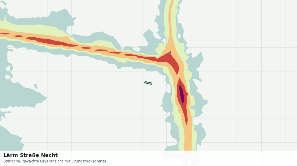 Statische Kartenansicht: Lärm Straße Nacht