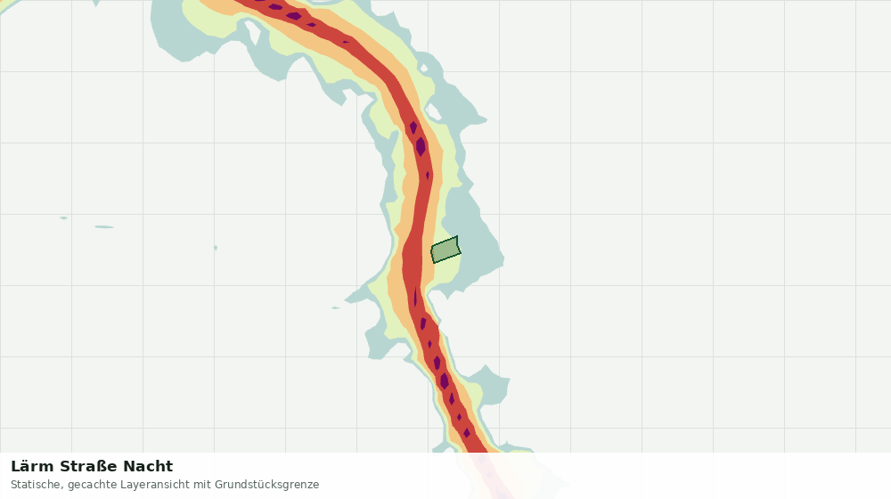 Statische Kartenansicht: Lärm Straße Nacht
