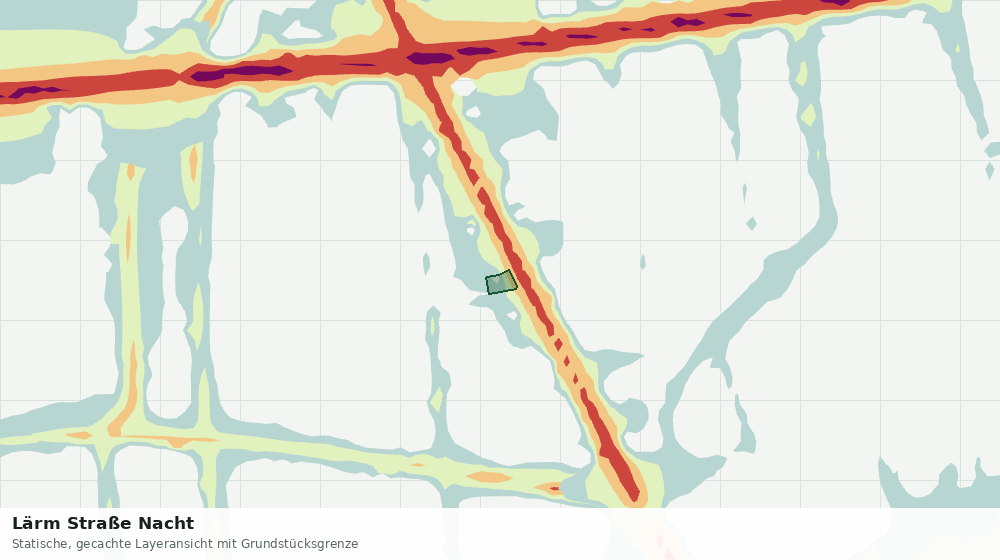 Statische Kartenansicht: Lärm Straße Nacht