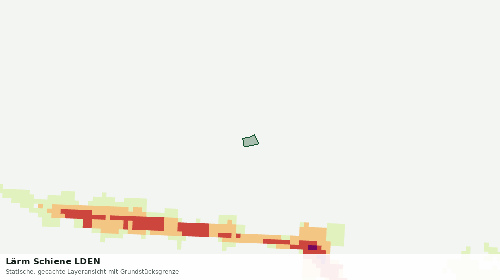 Statische Kartenansicht: Lärm Schiene LDEN