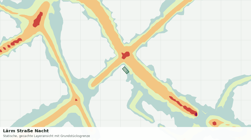 Statische Kartenansicht: Lärm Straße Nacht