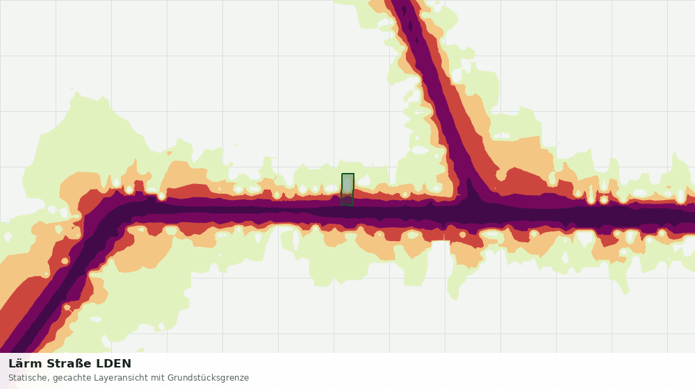 Statische Kartenansicht: Lärm Straße LDEN