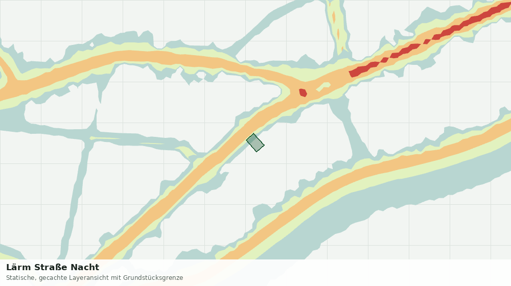 Statische Kartenansicht: Lärm Straße Nacht