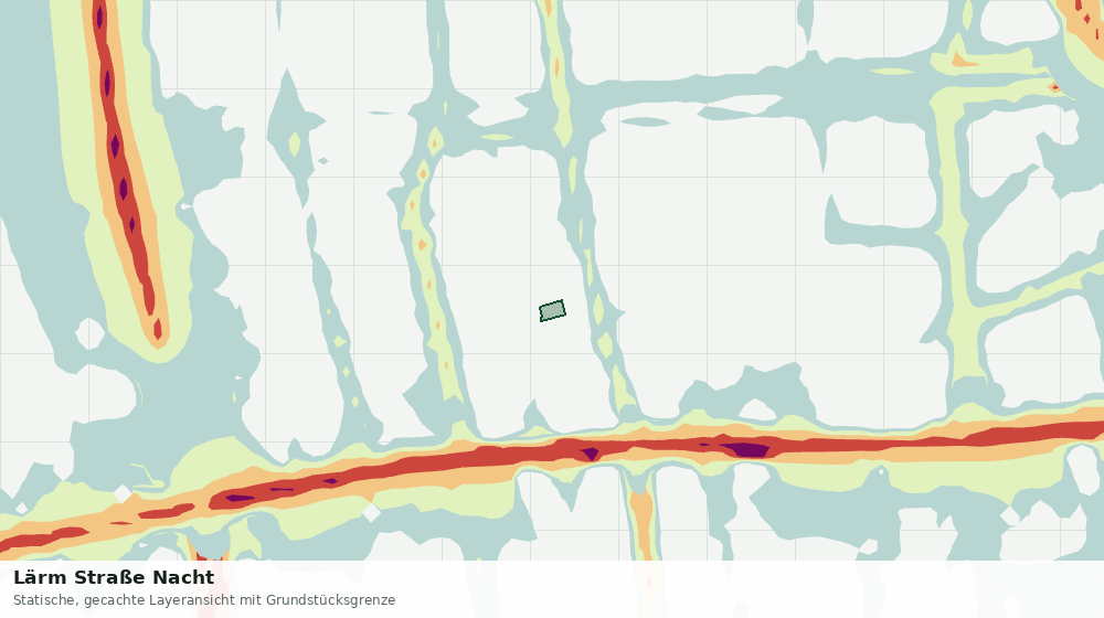 Statische Kartenansicht: Lärm Straße Nacht