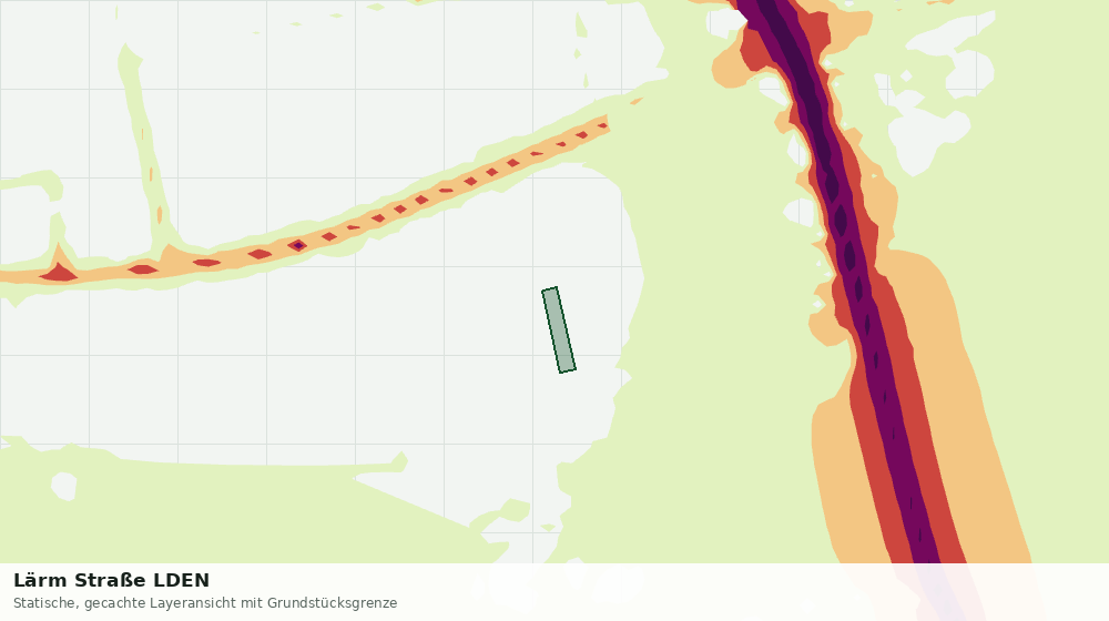 Statische Kartenansicht: Lärm Straße LDEN