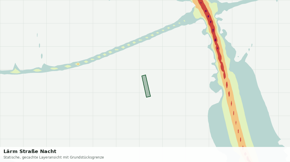Statische Kartenansicht: Lärm Straße Nacht