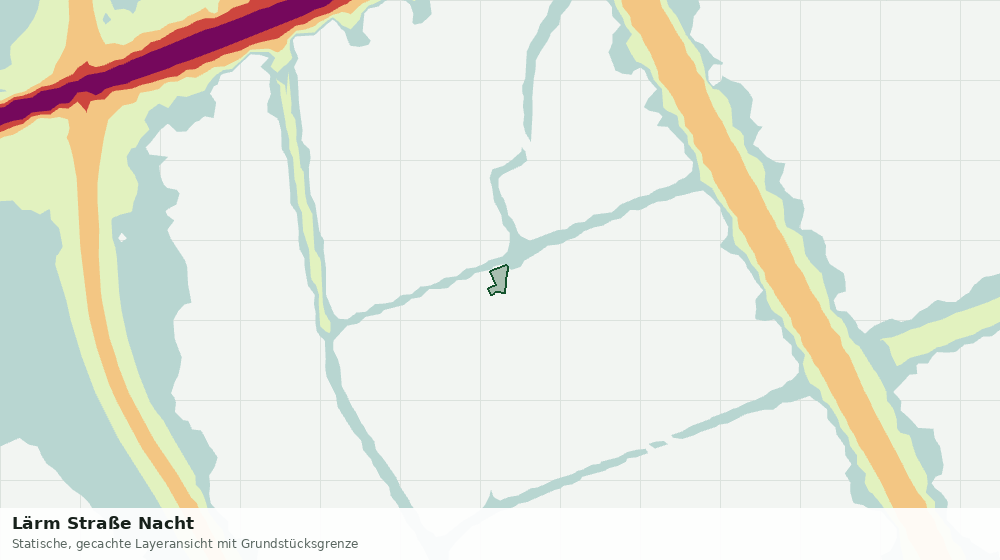 Statische Kartenansicht: Lärm Straße Nacht