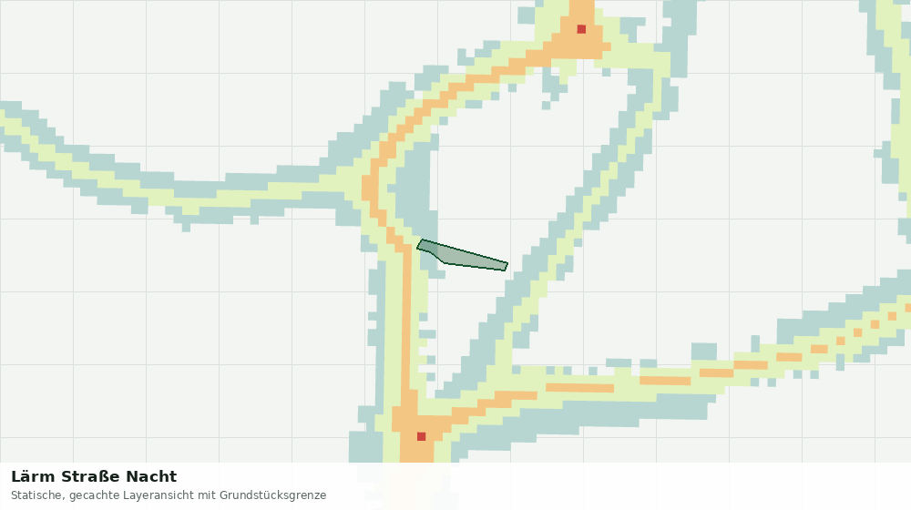 Statische Kartenansicht: Lärm Straße Nacht