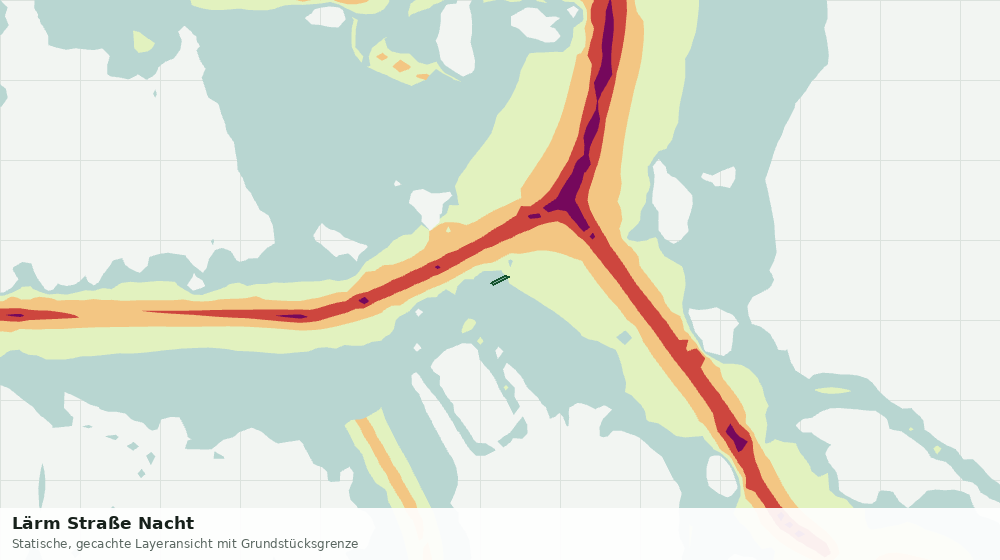 Statische Kartenansicht: Lärm Straße Nacht
