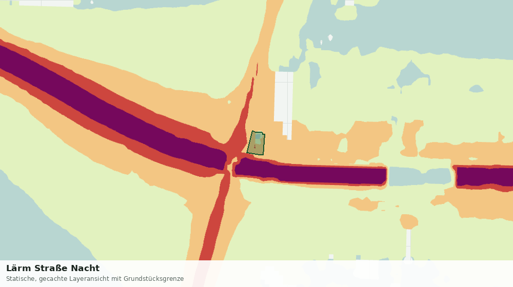 Statische Kartenansicht: Lärm Straße Nacht