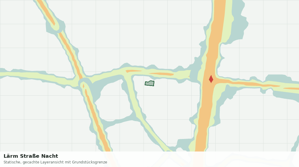 Statische Kartenansicht: Lärm Straße Nacht