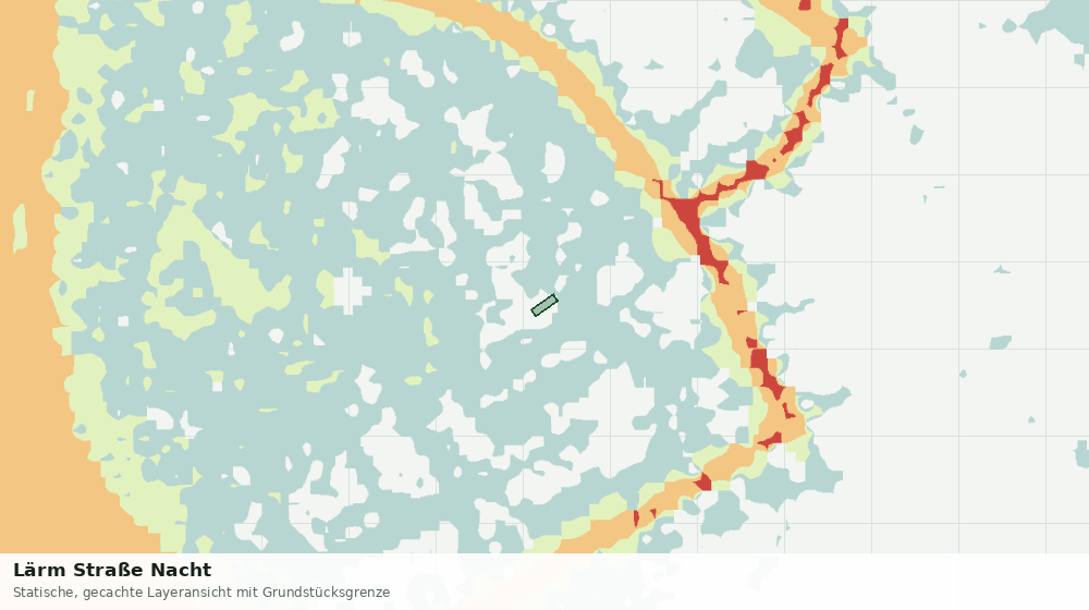 Statische Kartenansicht: Lärm Straße Nacht