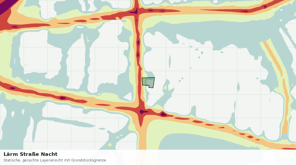 Statische Kartenansicht: Lärm Straße Nacht