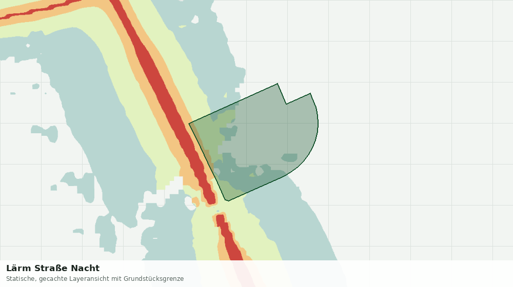 Statische Kartenansicht: Lärm Straße Nacht