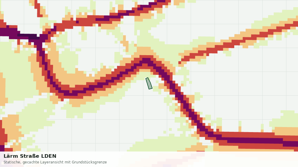 Statische Kartenansicht: Lärm Straße LDEN