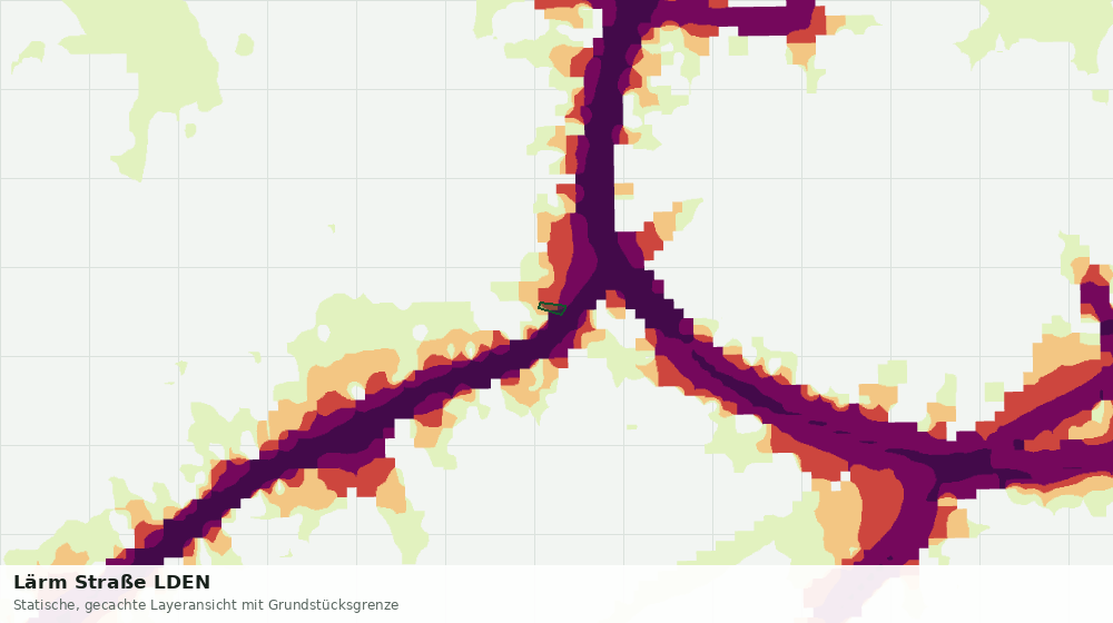 Statische Kartenansicht: Lärm Straße LDEN