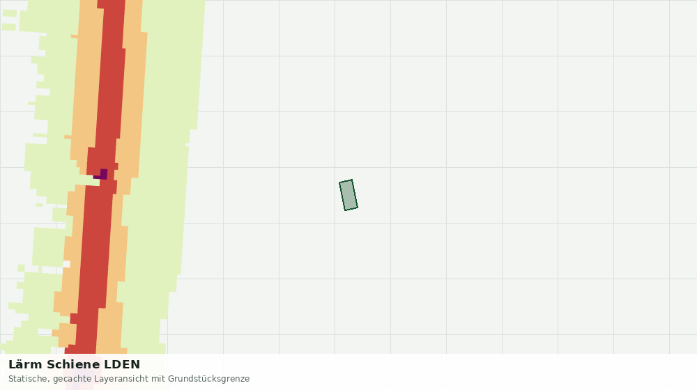 Statische Kartenansicht: Lärm Schiene LDEN