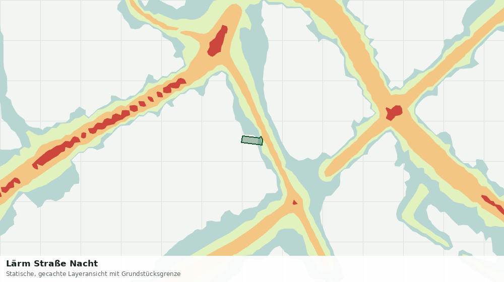 Statische Kartenansicht: Lärm Straße Nacht