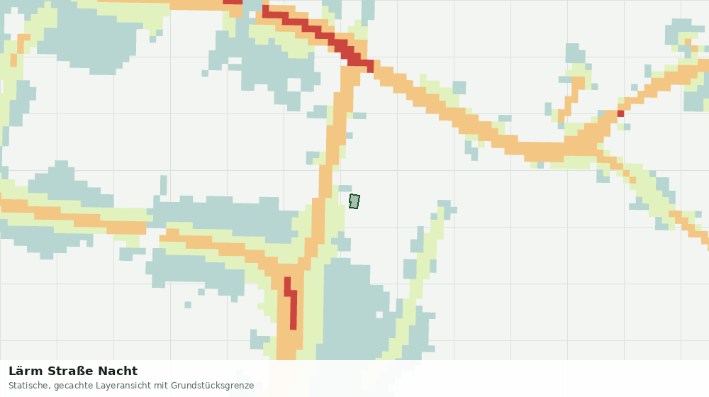 Statische Kartenansicht: Lärm Straße Nacht