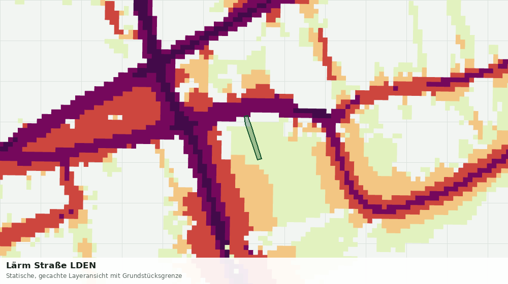 Statische Kartenansicht: Lärm Straße LDEN