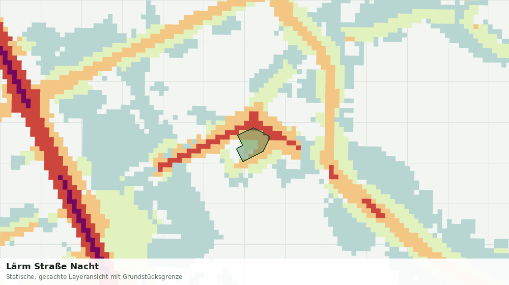 Statische Kartenansicht: Lärm Straße Nacht