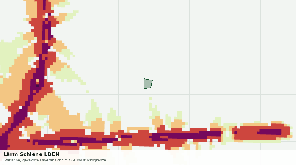 Statische Kartenansicht: Lärm Schiene LDEN