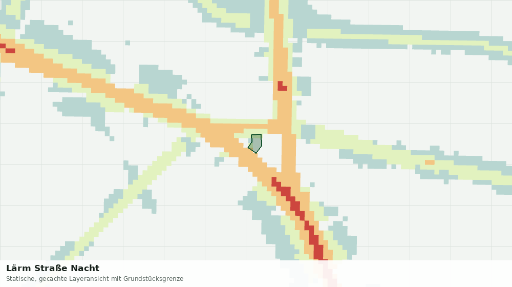 Statische Kartenansicht: Lärm Straße Nacht