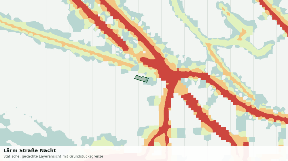 Statische Kartenansicht: Lärm Straße Nacht