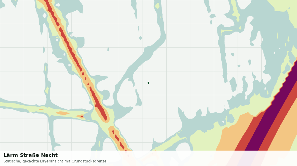 Statische Kartenansicht: Lärm Straße Nacht