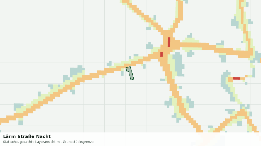 Statische Kartenansicht: Lärm Straße Nacht