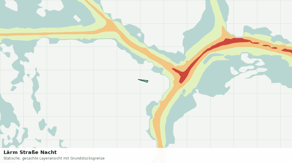 Statische Kartenansicht: Lärm Straße Nacht