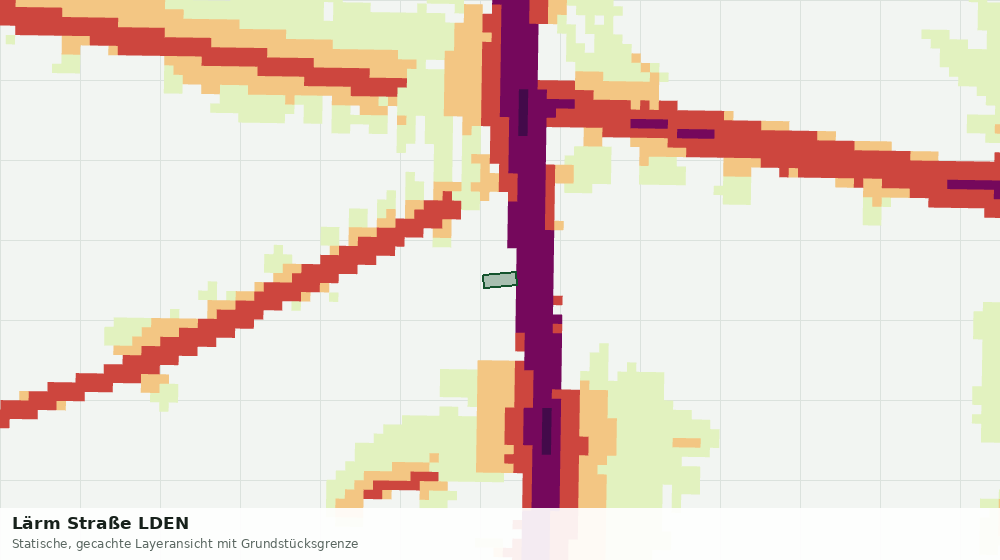 Statische Kartenansicht: Lärm Straße LDEN