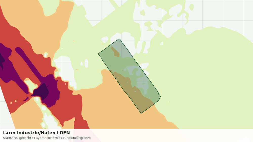 Statische Kartenansicht: Lärm Industrie/Häfen LDEN