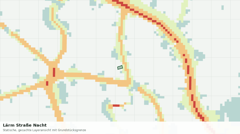 Statische Kartenansicht: Lärm Straße Nacht