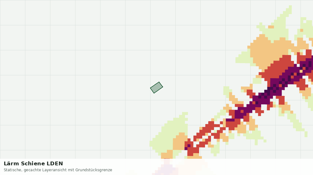 Statische Kartenansicht: Lärm Schiene LDEN