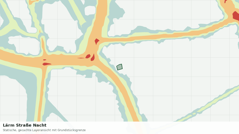 Statische Kartenansicht: Lärm Straße Nacht