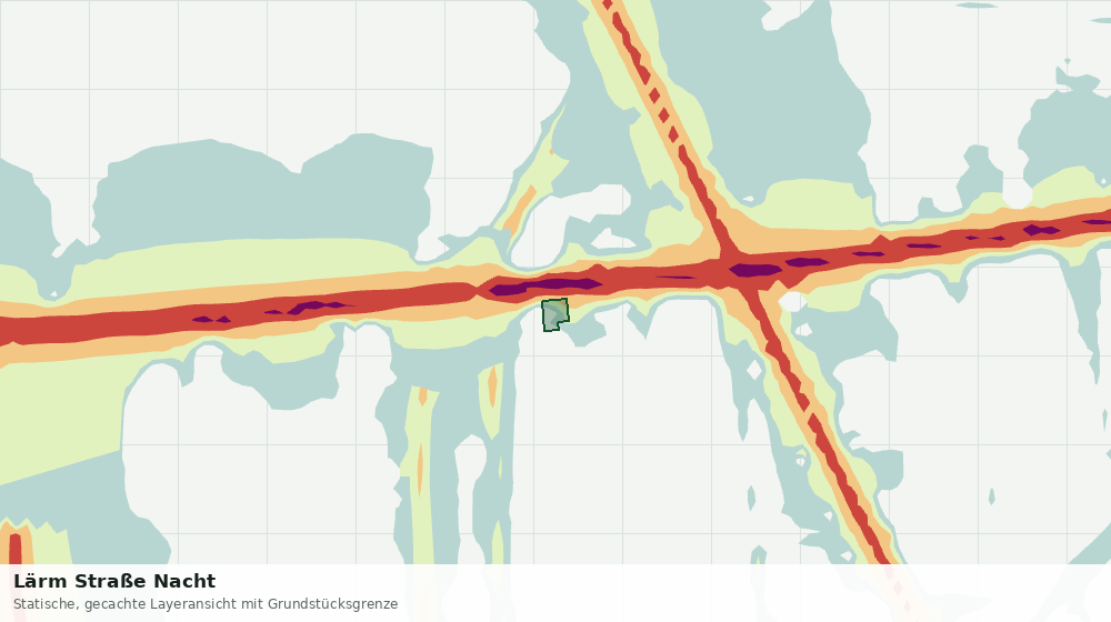Statische Kartenansicht: Lärm Straße Nacht
