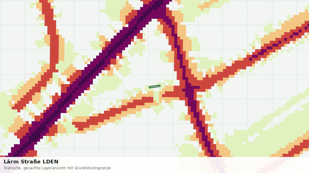 Statische Kartenansicht: Lärm Straße LDEN
