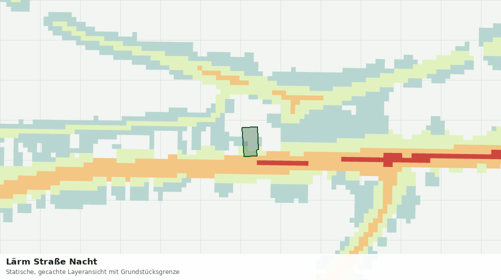 Statische Kartenansicht: Lärm Straße Nacht