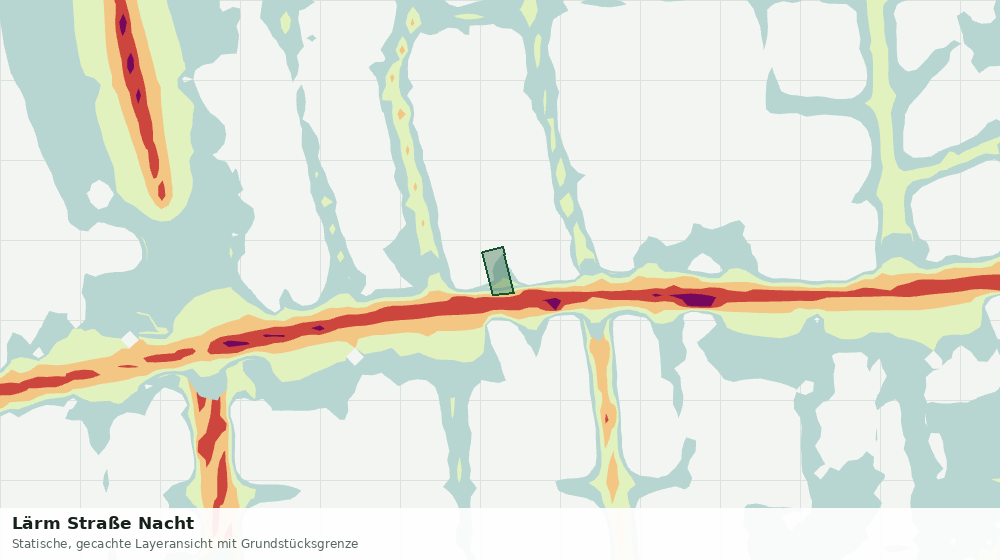 Statische Kartenansicht: Lärm Straße Nacht