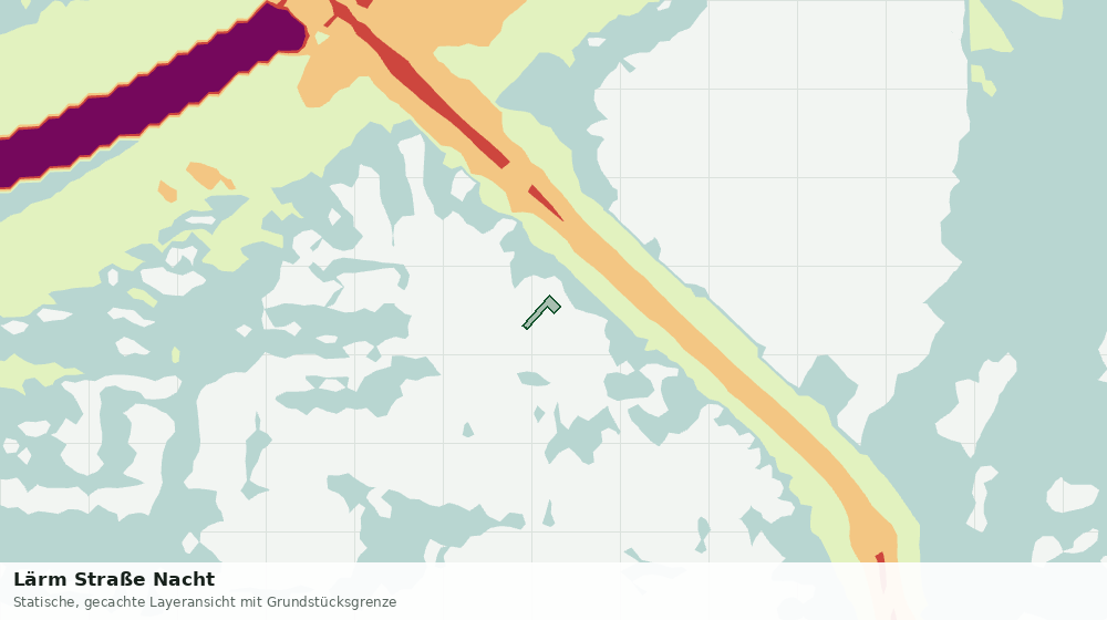 Statische Kartenansicht: Lärm Straße Nacht