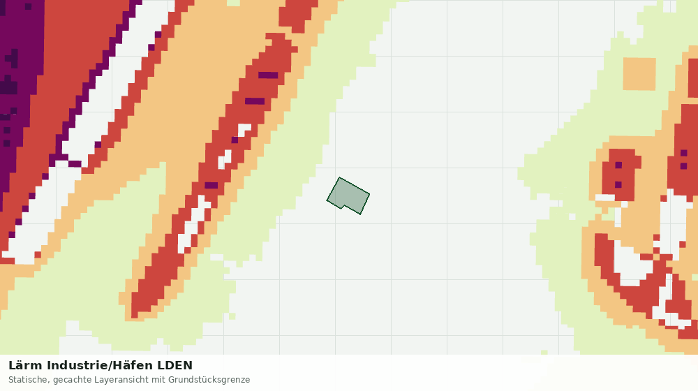 Statische Kartenansicht: Lärm Industrie/Häfen LDEN