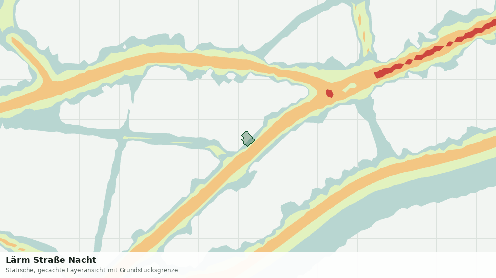 Statische Kartenansicht: Lärm Straße Nacht